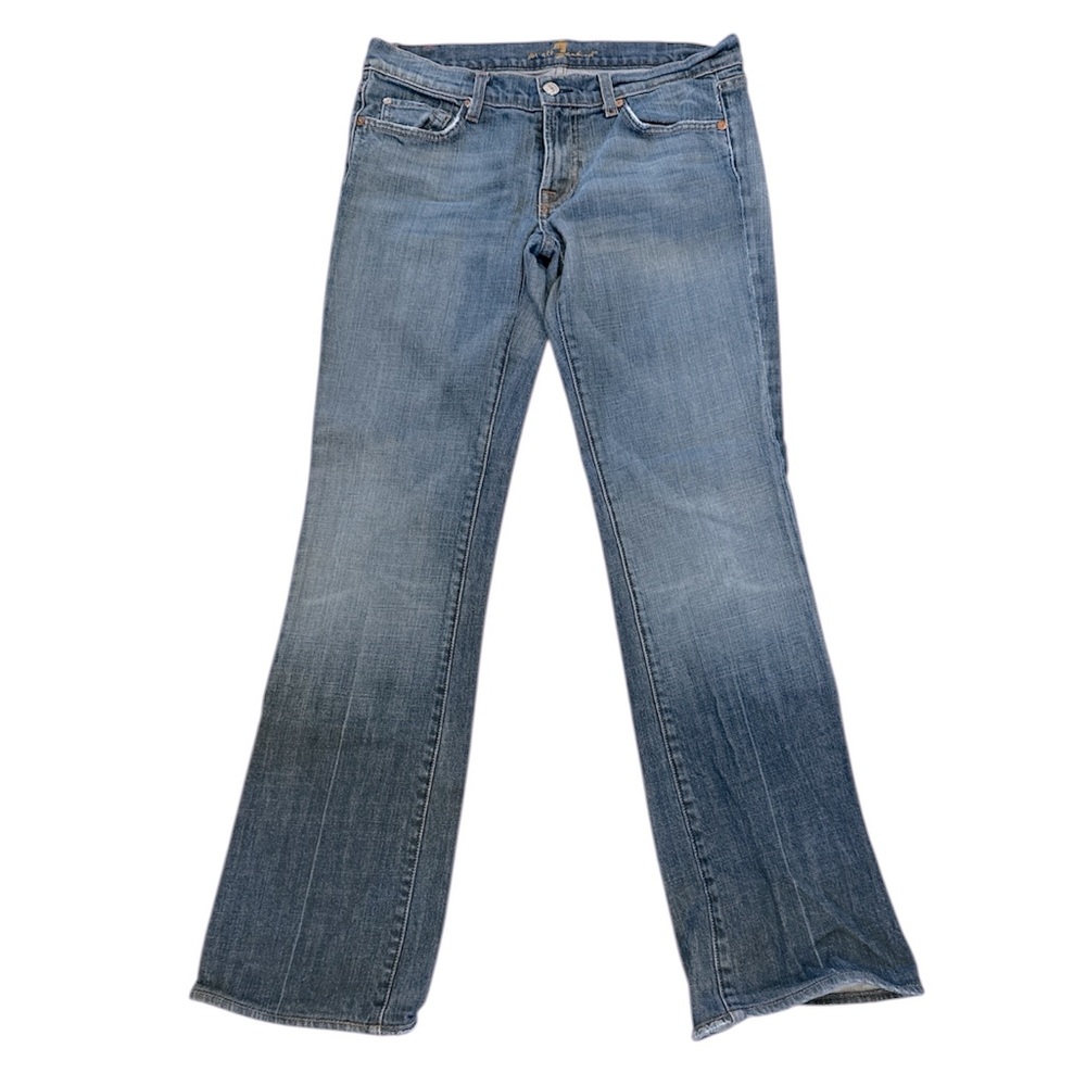 7 For All Mankind Women’s style U0750550-055U Bootcut Blue Denim Jeans size 30